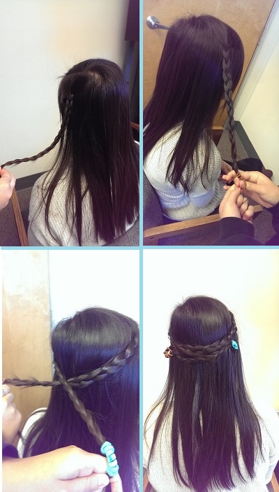 Half Up Braided Crown