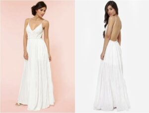 Lulus crochet white maxi dress
