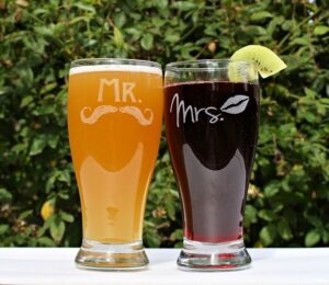 serving beer at wedding