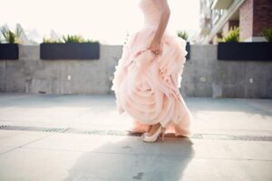 wedding shoes dress fittings